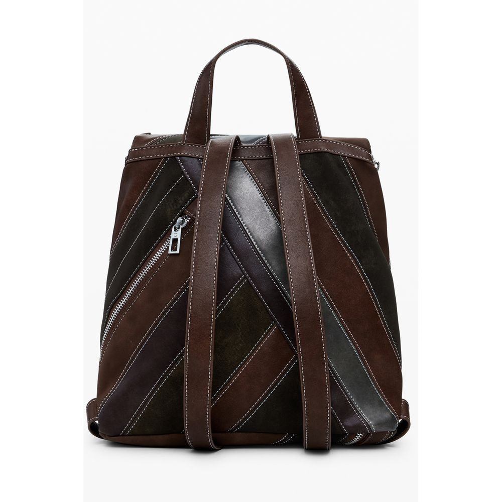 Desigual Brauner Polyethylen-Rucksack für Frauen