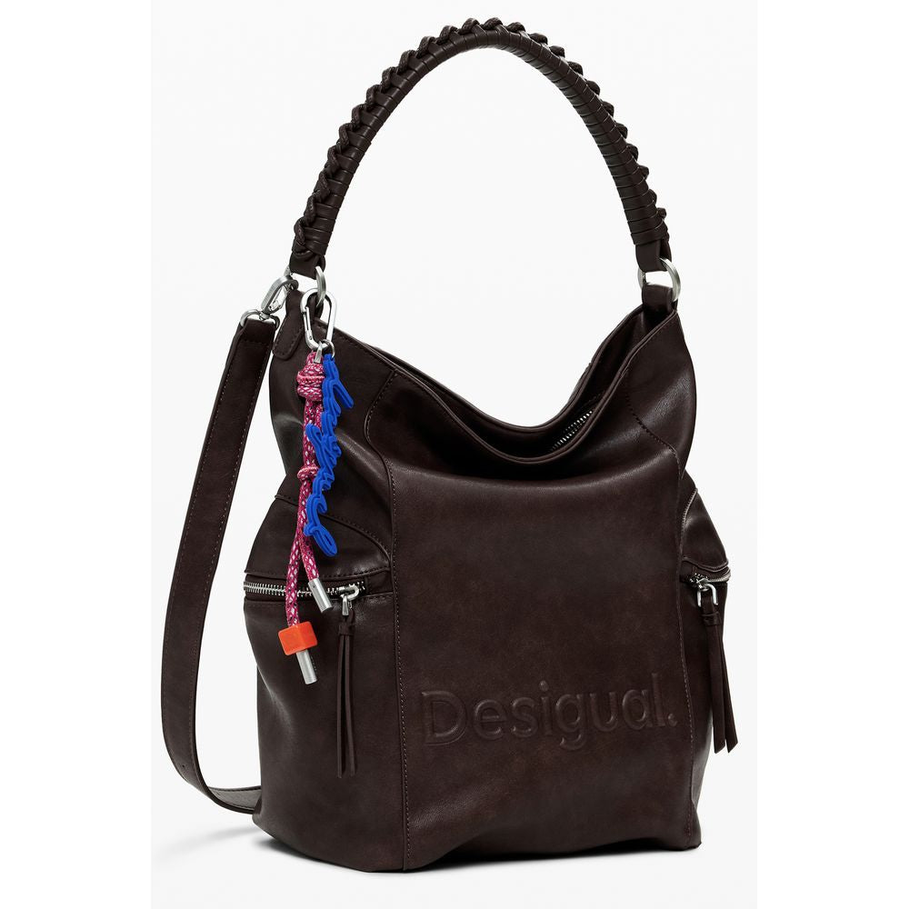 Desigual Brauner Polyethylen-Rucksack für Frauen