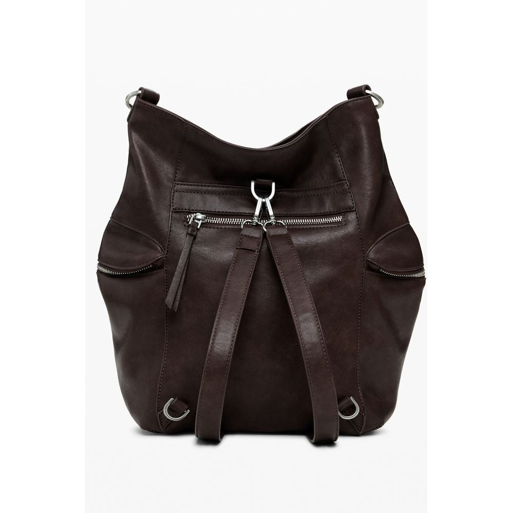 Desigual Brauner Polyethylen-Rucksack für Frauen