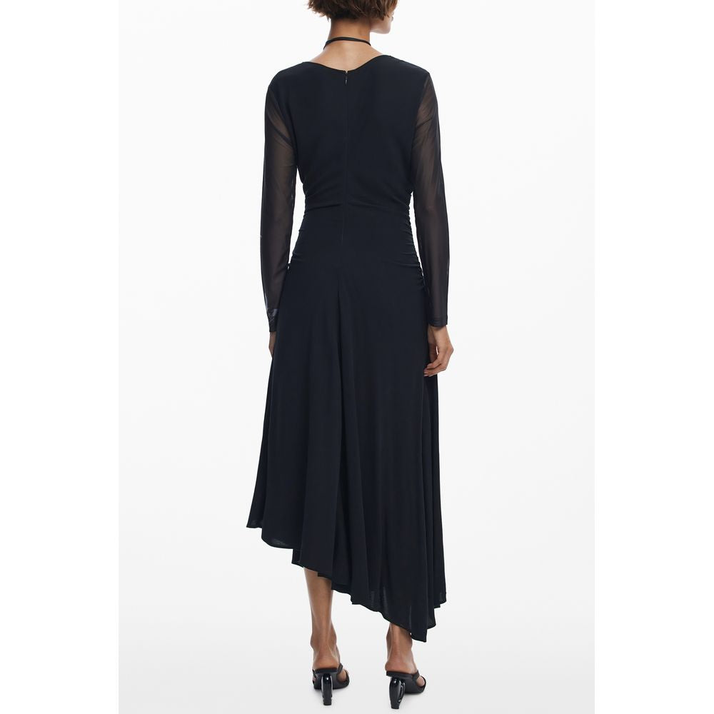 Desigual Schwarzes Polyester-Damenkleid