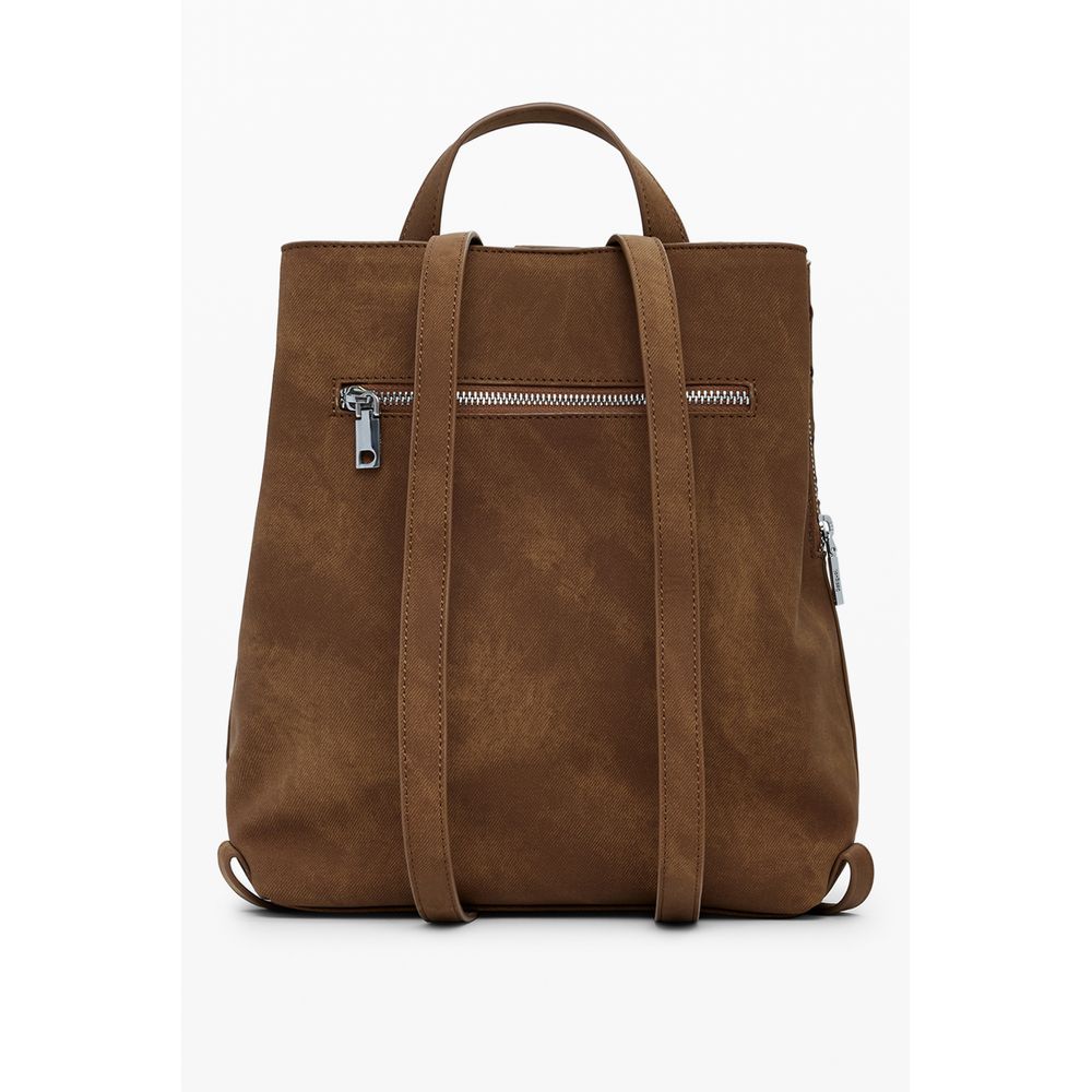 Desigual Brauner Polyethylen-Rucksack für Frauen