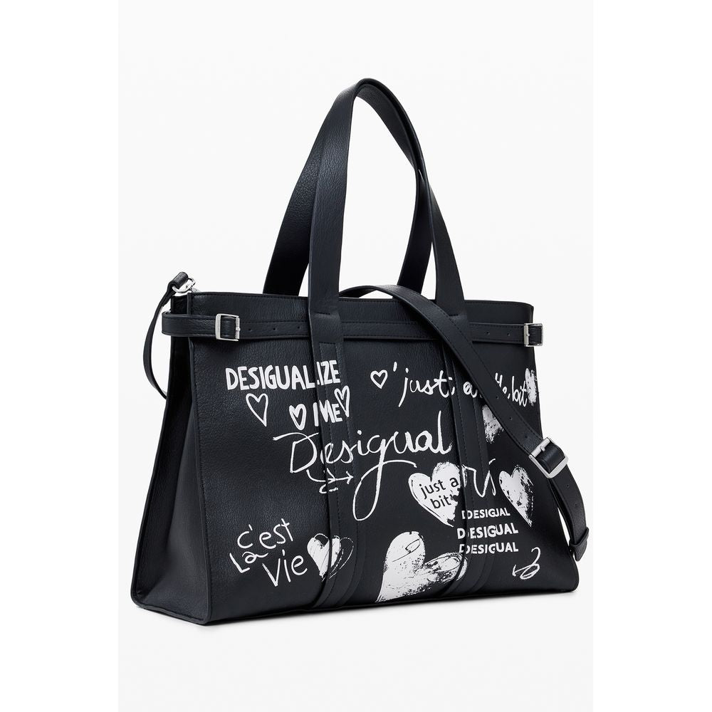 Desigual Schwarz Polyethylen Frauen Handtasche