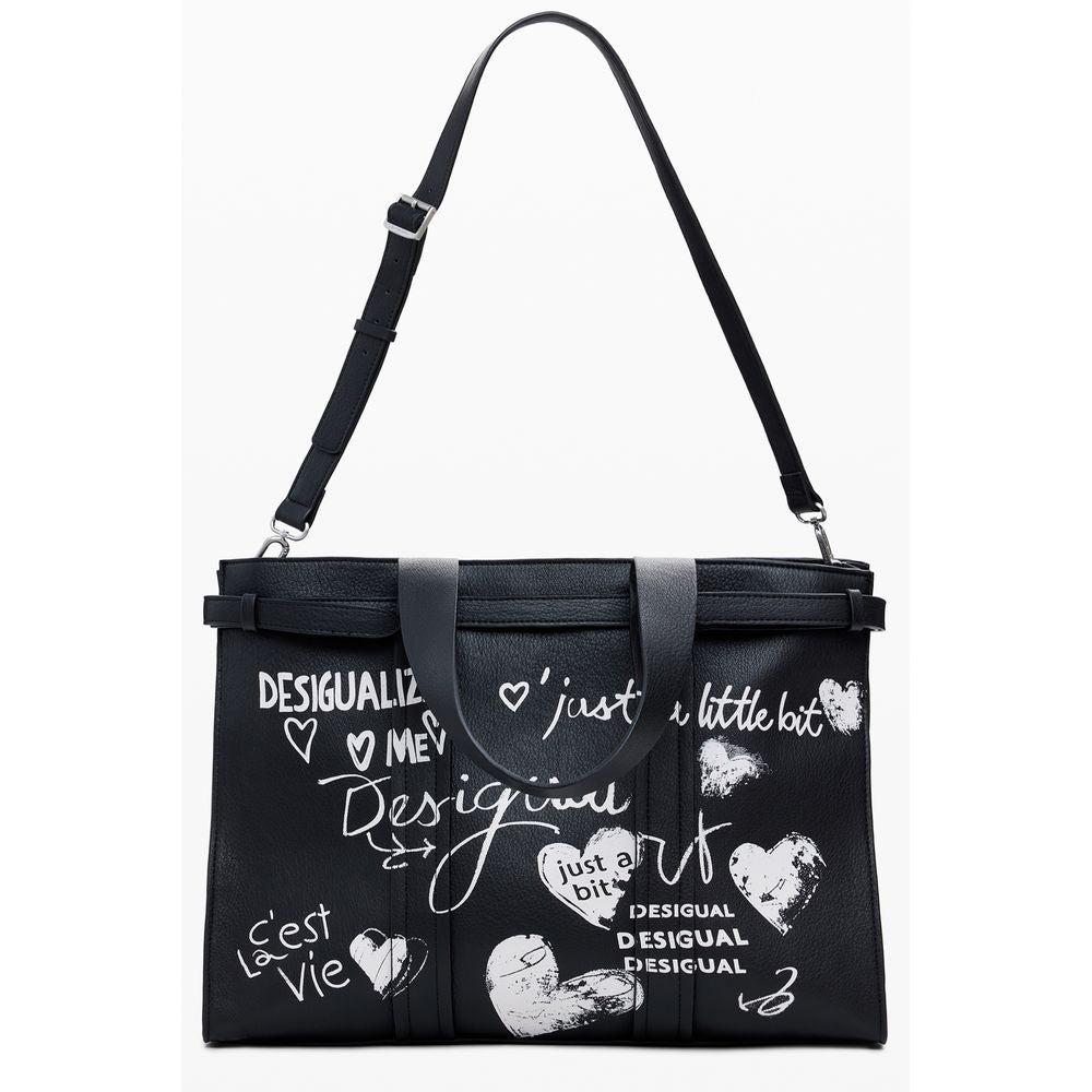 Desigual Schwarz Polyethylen Frauen Handtasche