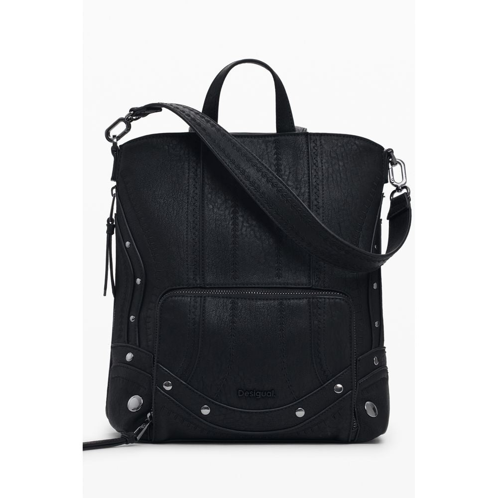 Desigual Schwarzer Polyethylen-Rucksack für Frauen