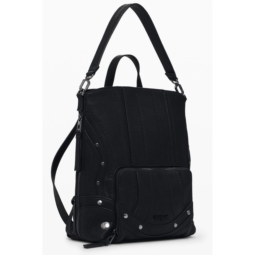 Desigual Schwarzer Polyethylen-Rucksack für Frauen