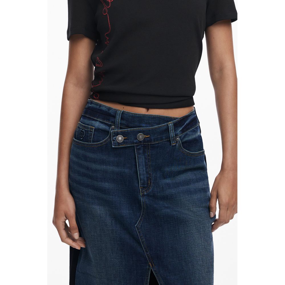 Desigual Blauer Baumwoll-Rock für Frauen