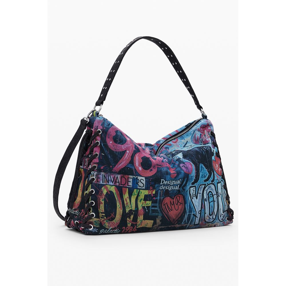 Desigual Blau Baumwolle Frauen Handtasche