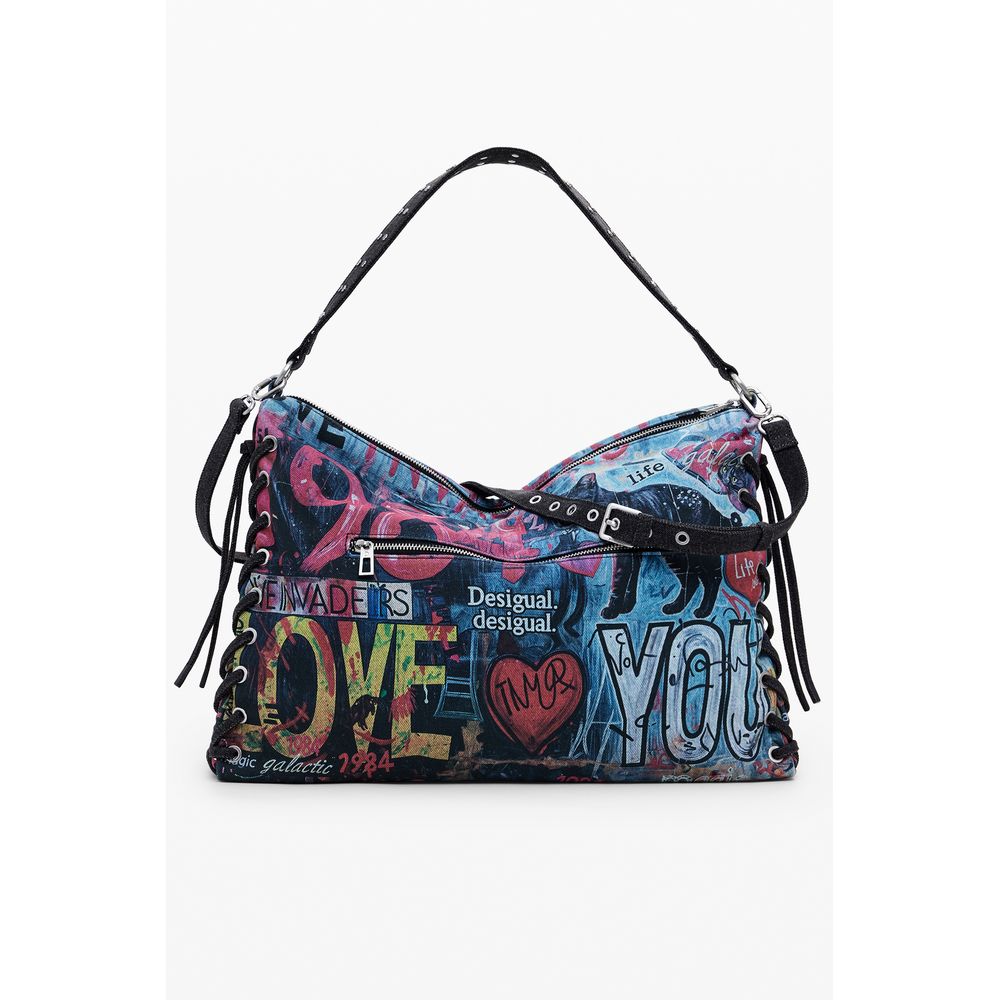 Desigual Blau Baumwolle Frauen Handtasche
