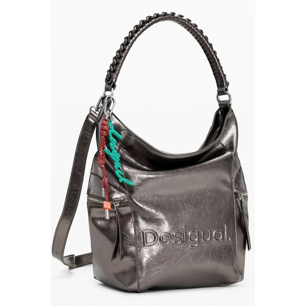 Desigual Bronze Polyethylen Frauen Rucksack