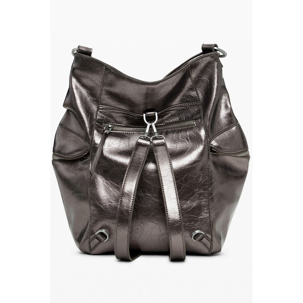 Desigual Bronze Polyethylen Frauen Rucksack