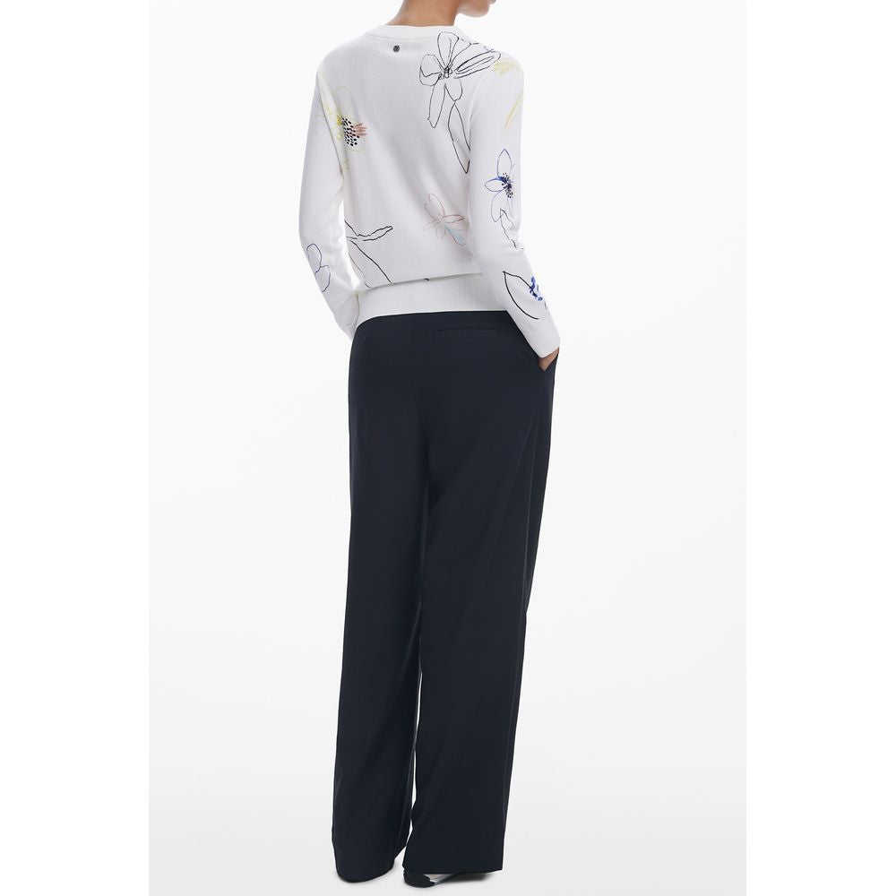 Desigual Weißer Viskose Pullover für Frauen