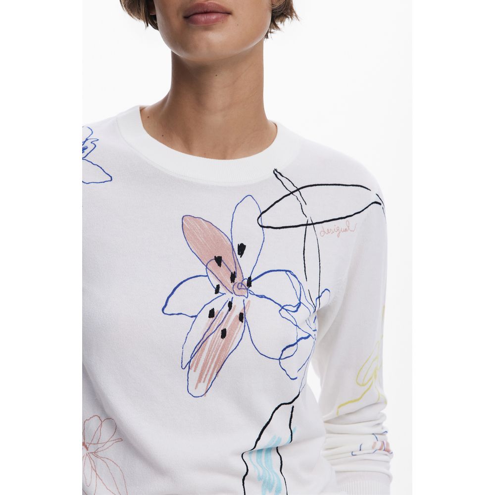 Desigual Weißer Viskose Pullover für Frauen