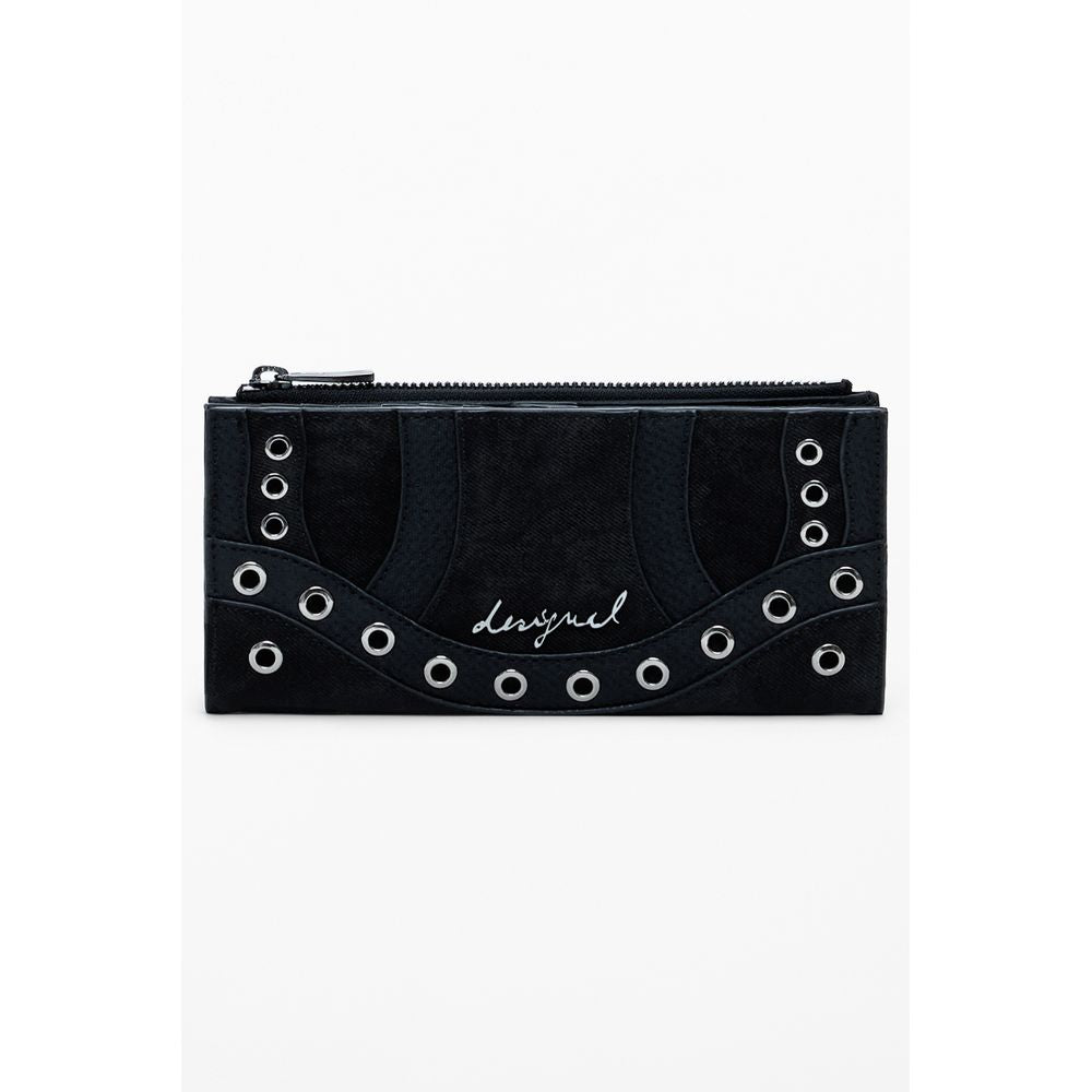 Desigual Schwarzes Polyethylen Portemonnaie für Frauen