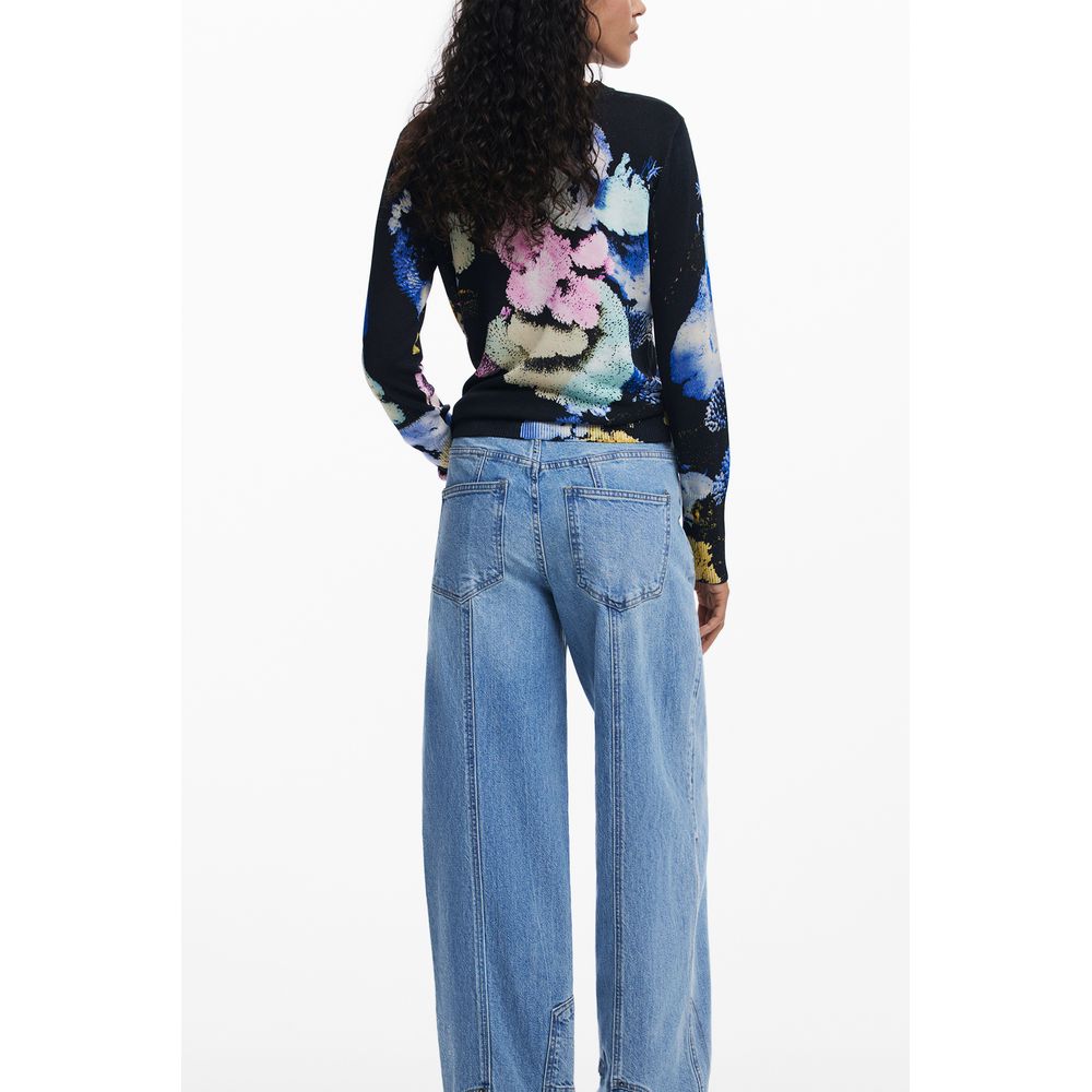 Desigual Schwarzer Leinenpullover für Frauen