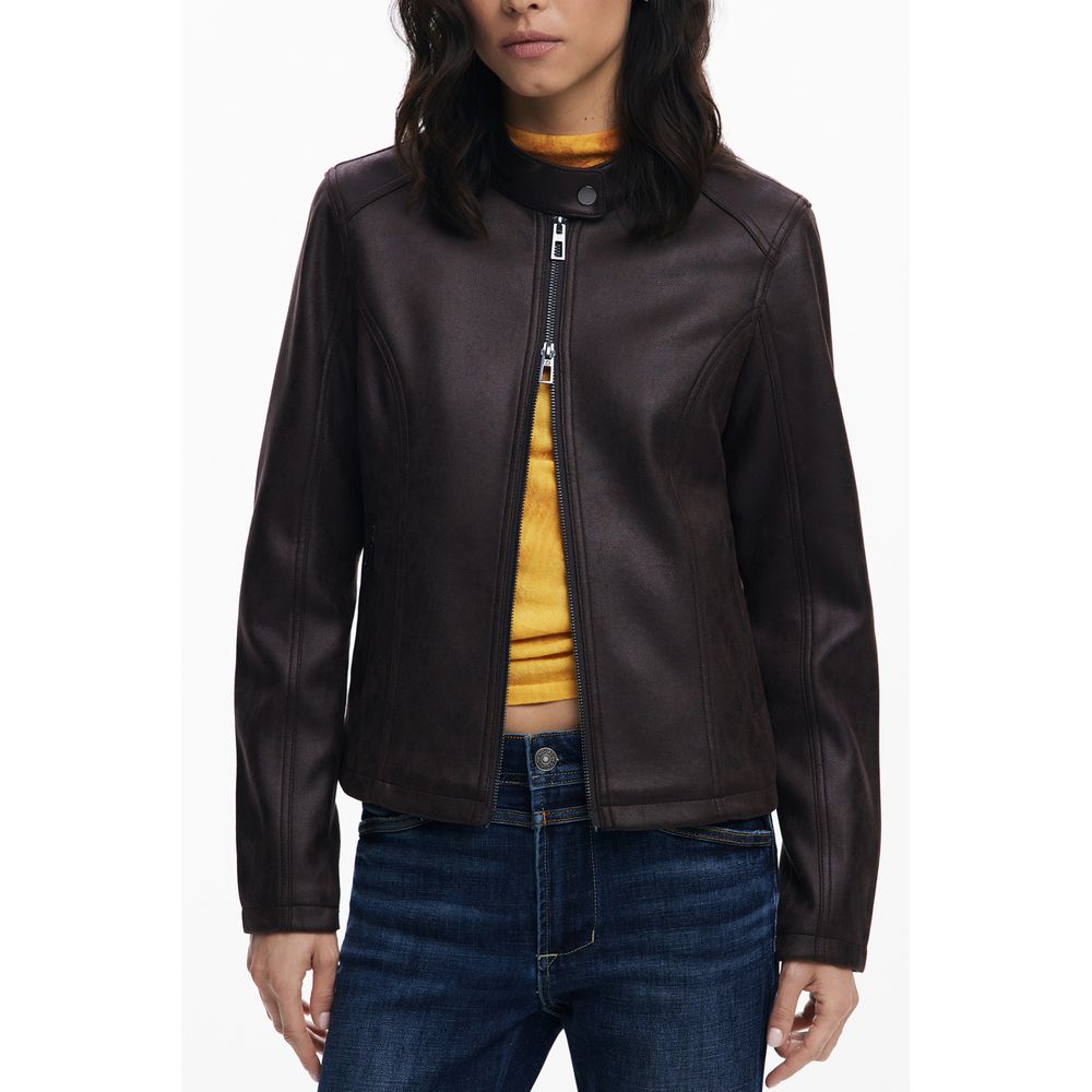 Desigual Braune Polyester Damenjacke