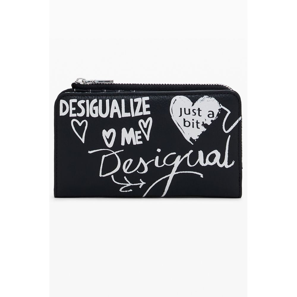 Desigual Schwarzes Polyethylen Portemonnaie für Frauen