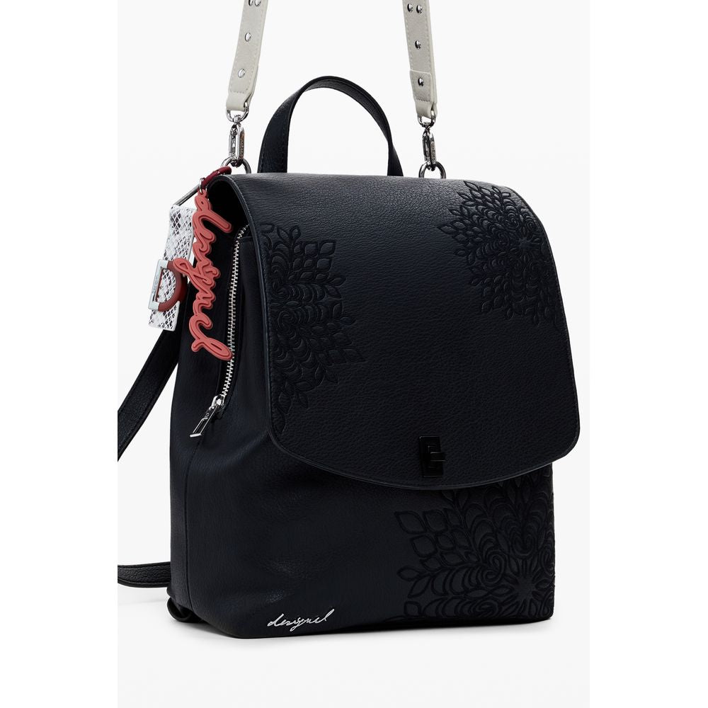 Desigual Schwarzer Polyethylen-Rucksack für Frauen