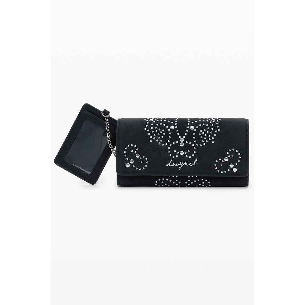 Desigual Schwarzes Polyethylen Portemonnaie für Frauen