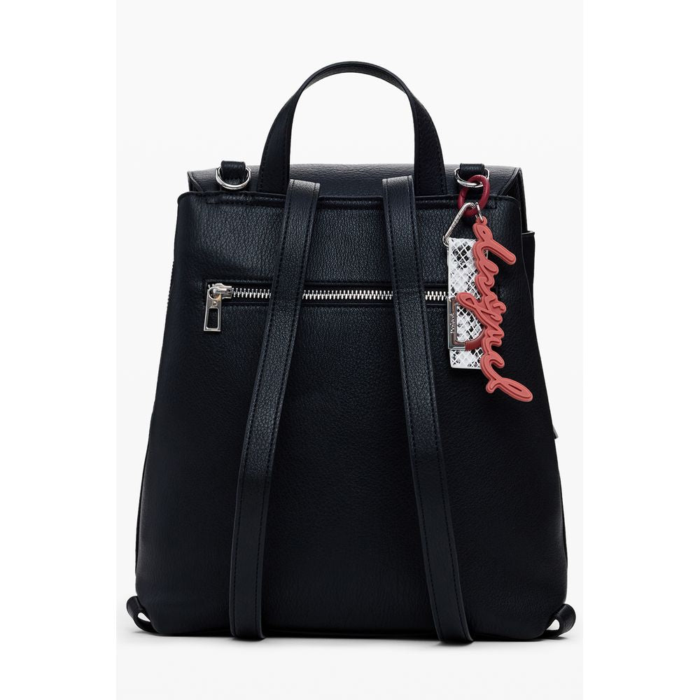 Desigual Schwarzer Polyethylen-Rucksack für Frauen
