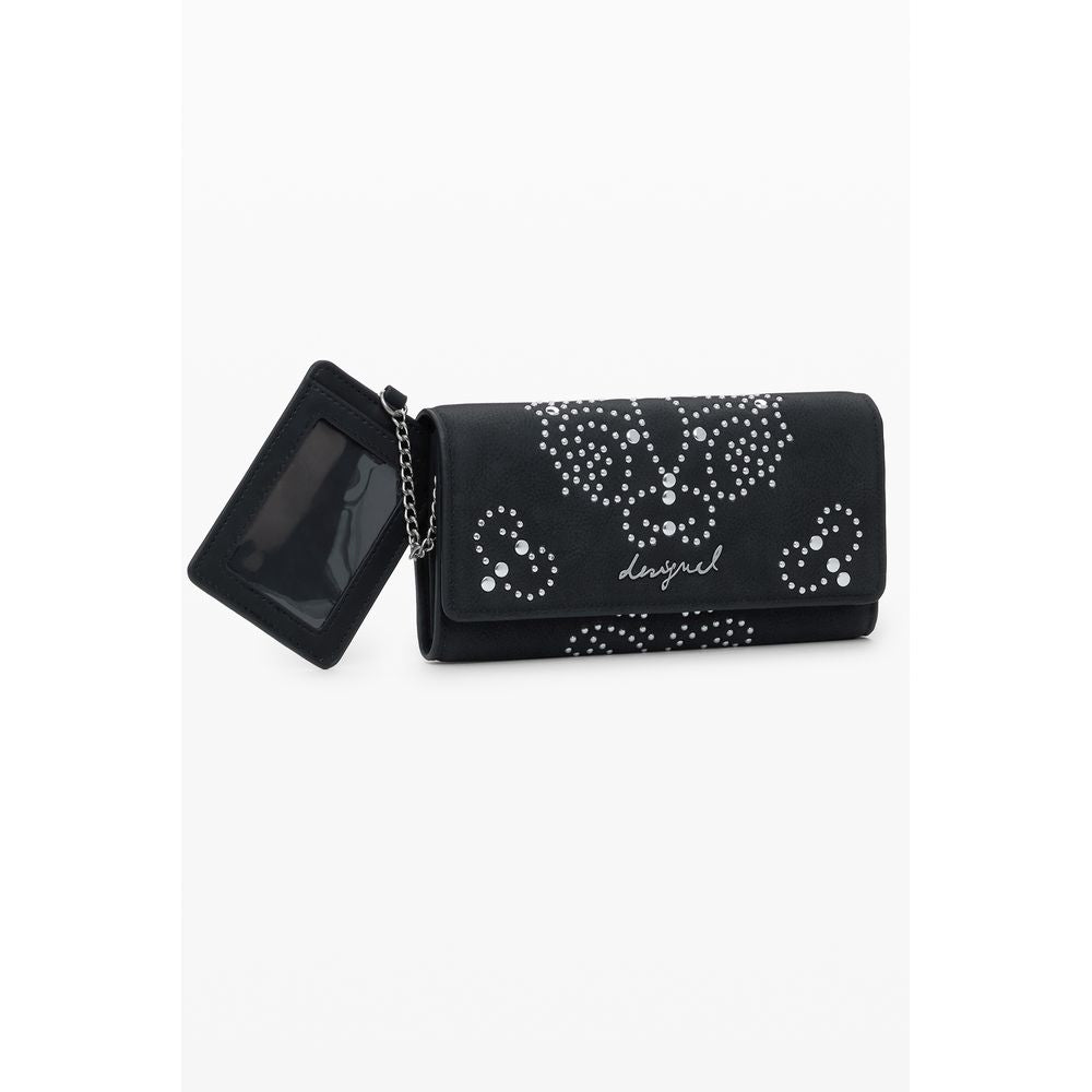 Desigual Schwarzes Polyethylen Portemonnaie für Frauen