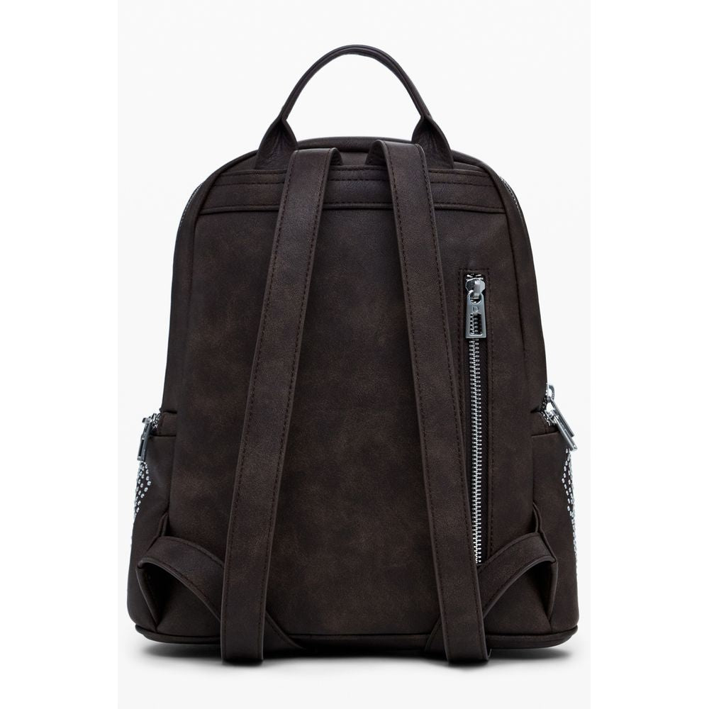 Desigual Brauner Polyethylen-Rucksack für Frauen