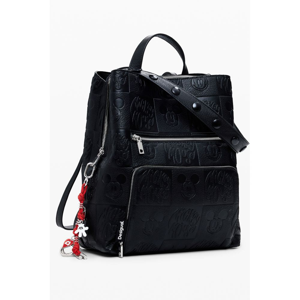 Desigual Schwarzer Polyethylen-Rucksack für Frauen