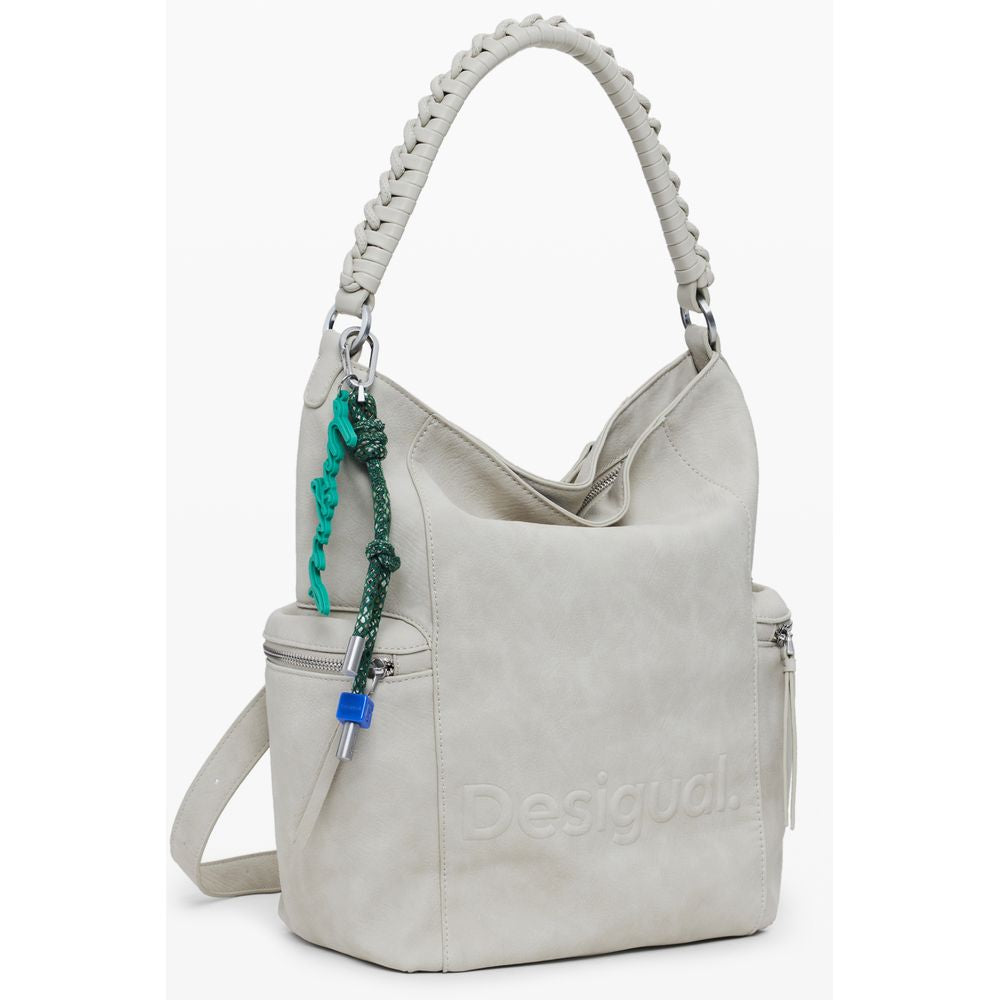 Desigual Beige Polyethylen Frauen Rucksack