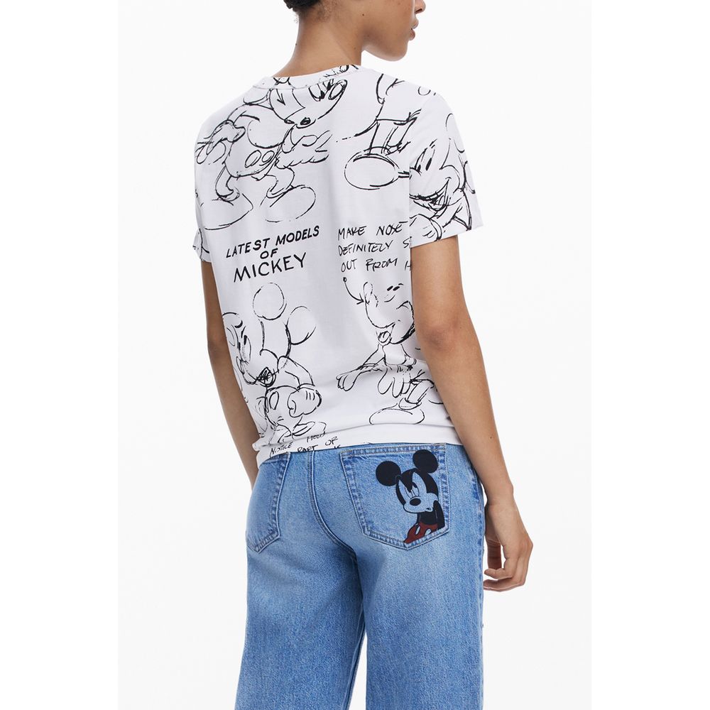 Desigual Weißes Baumwoll-T-Shirt für Frauen
