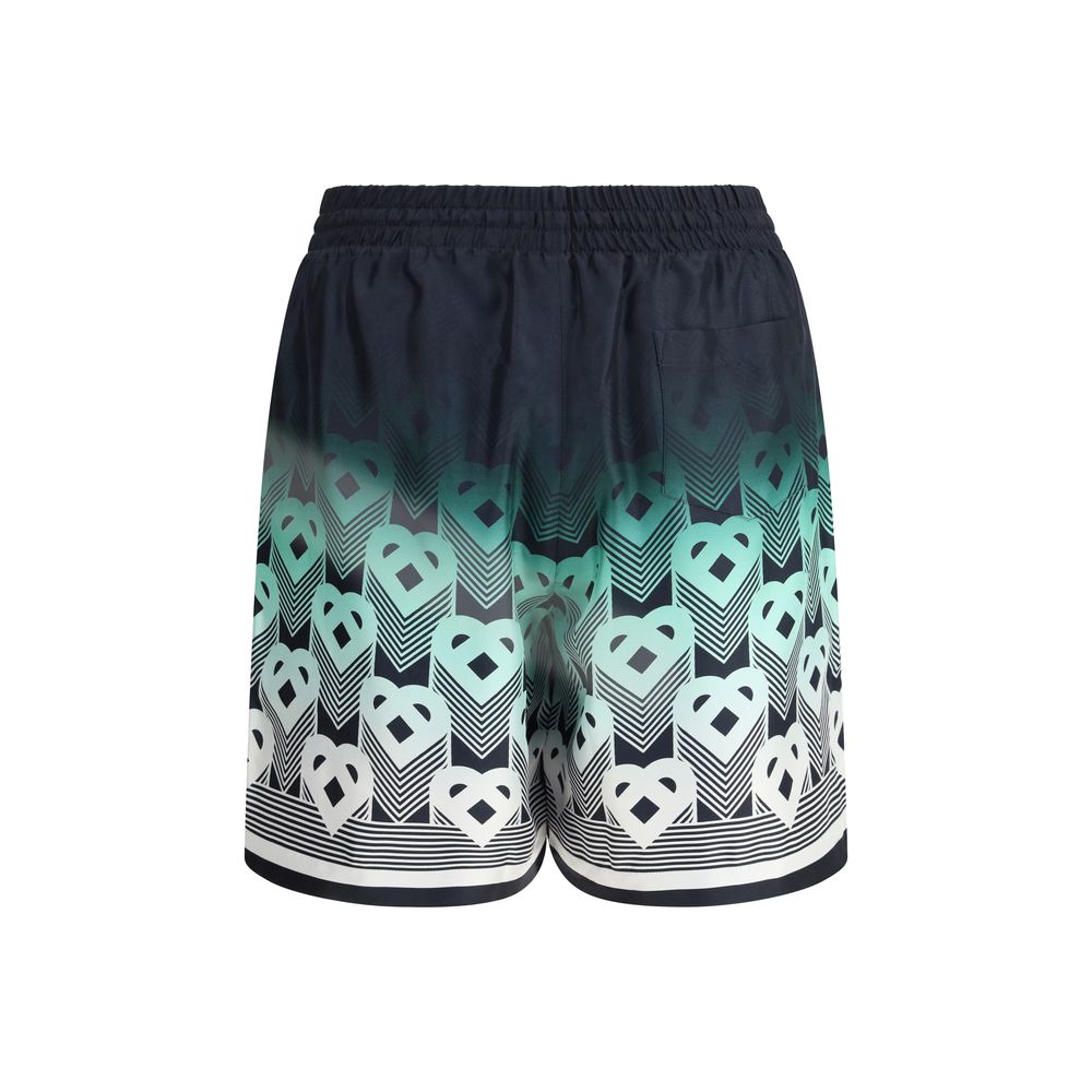 Casablanca Kurze Hose mit Monogramm und Farbverlauf
