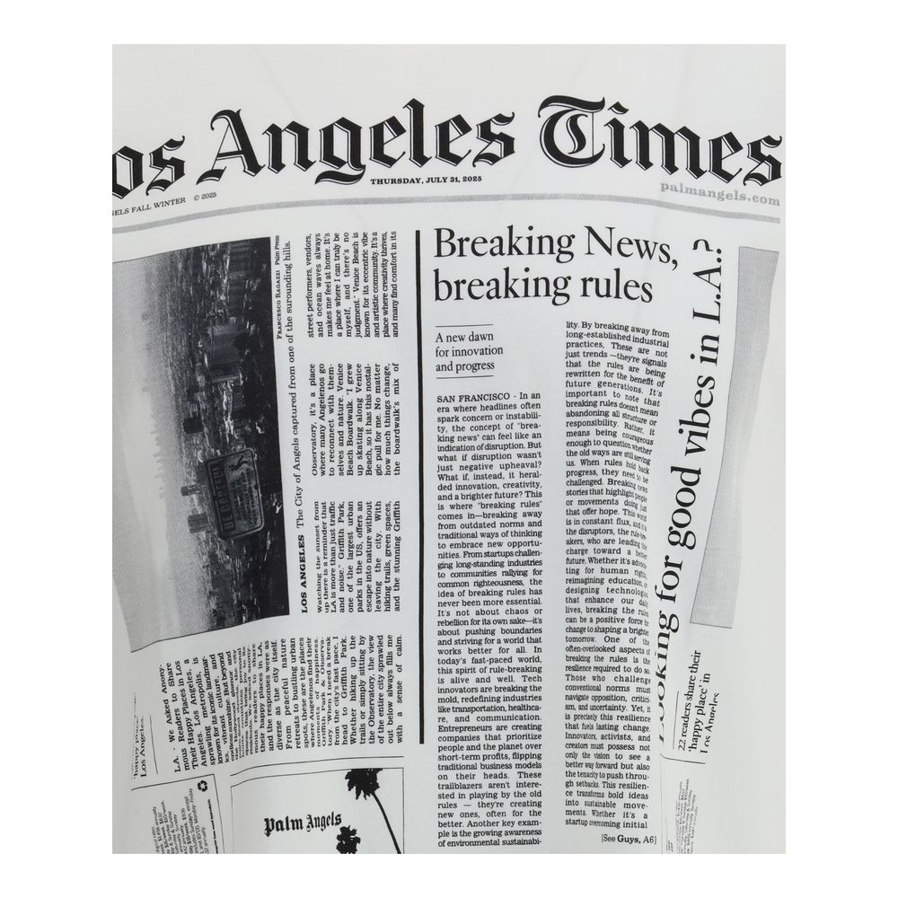 Palm Angels Paxlatimes Nachrichten T-Shirt