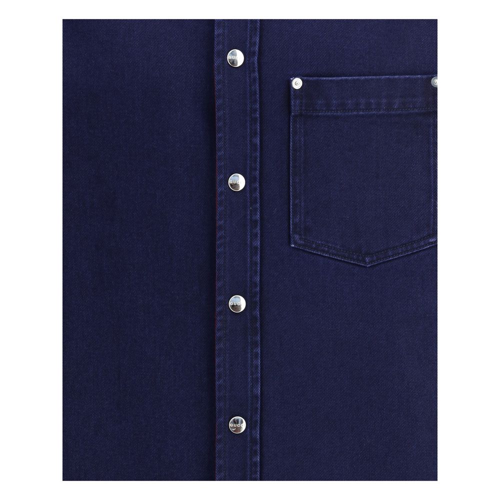 Gucci Hemd aus Denim und Flanell Reversible