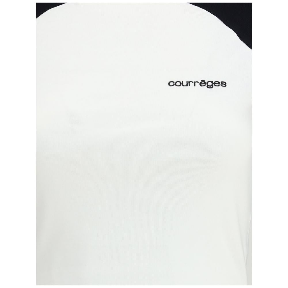 Courrèges T-Shirt mit Kreis-Kontrast