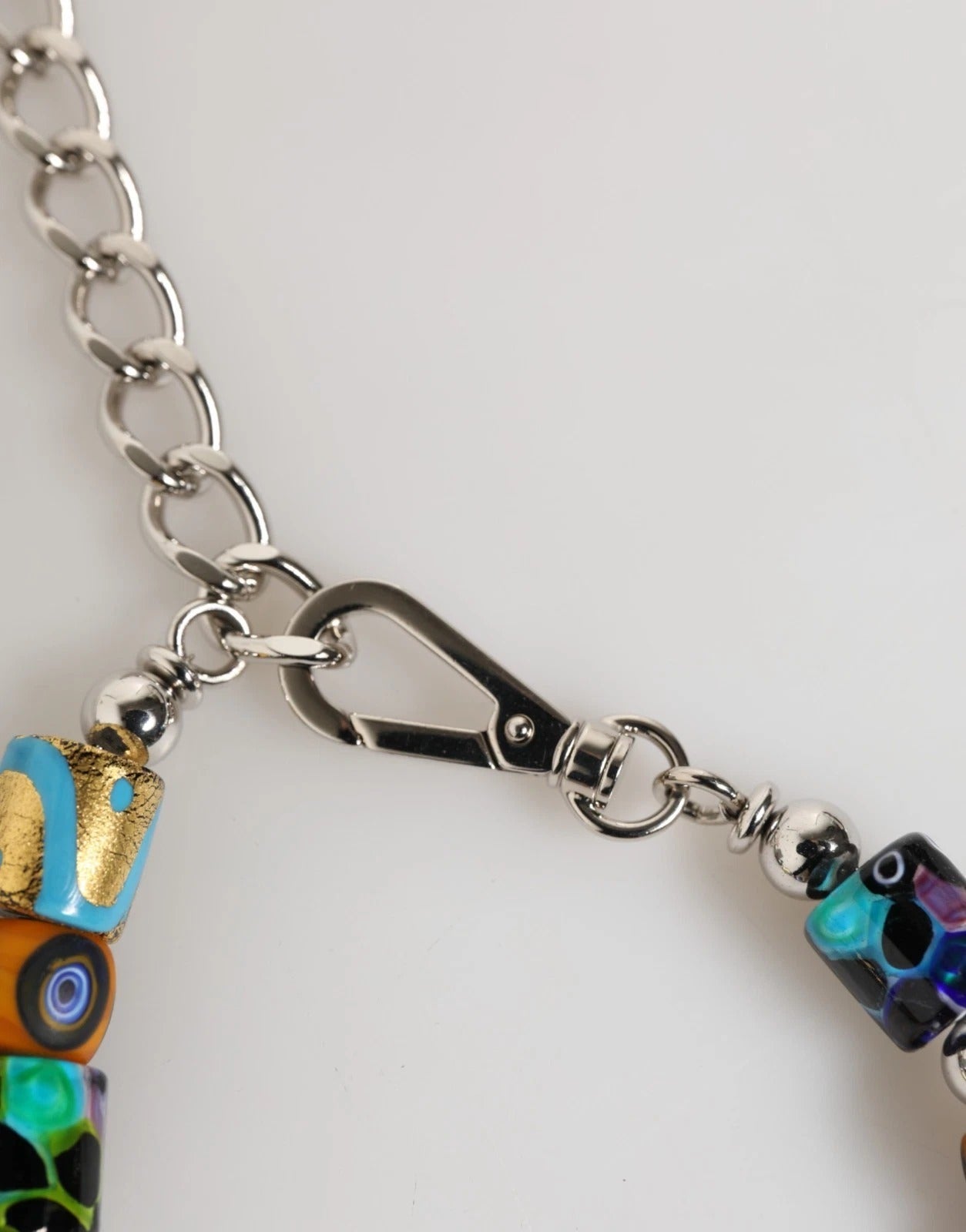 Dolce & Gabbana Multicolor Muranoglasperlen Messing Zamak Halskette