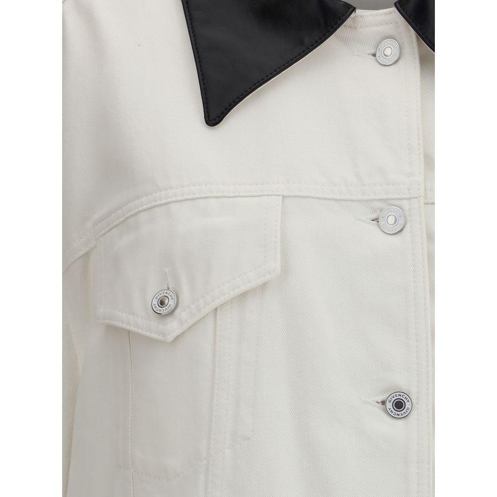 Givenchy Jeansjacke mit Lederkragen