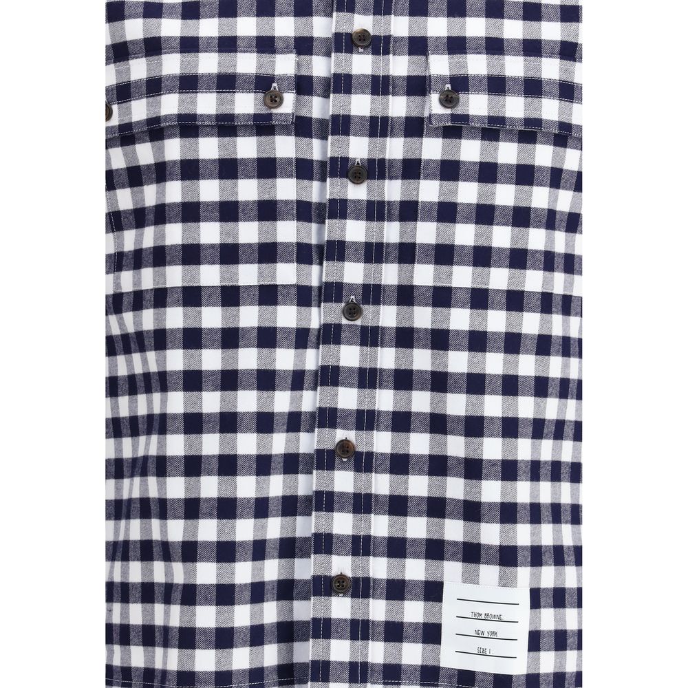 Thom Browne Hemd aus Vichy-Baumwollflanell