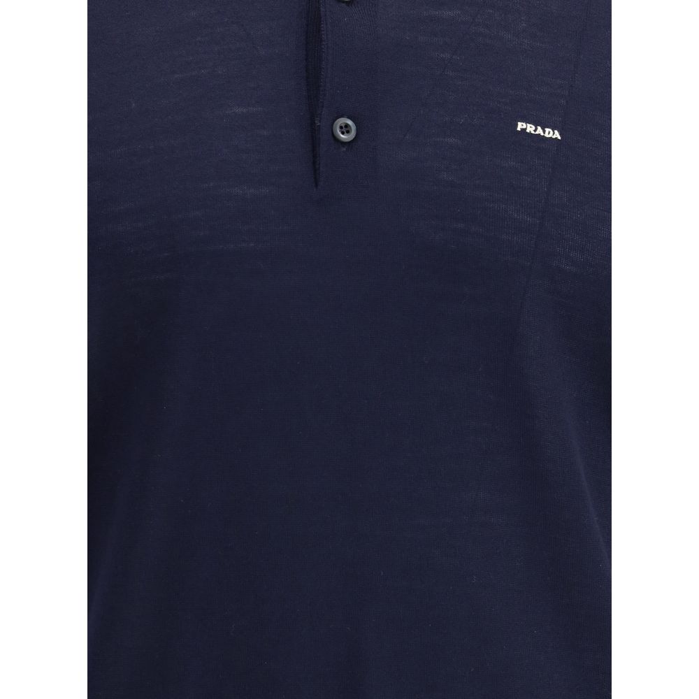Prada Polo-Pullover aus Schurwolle