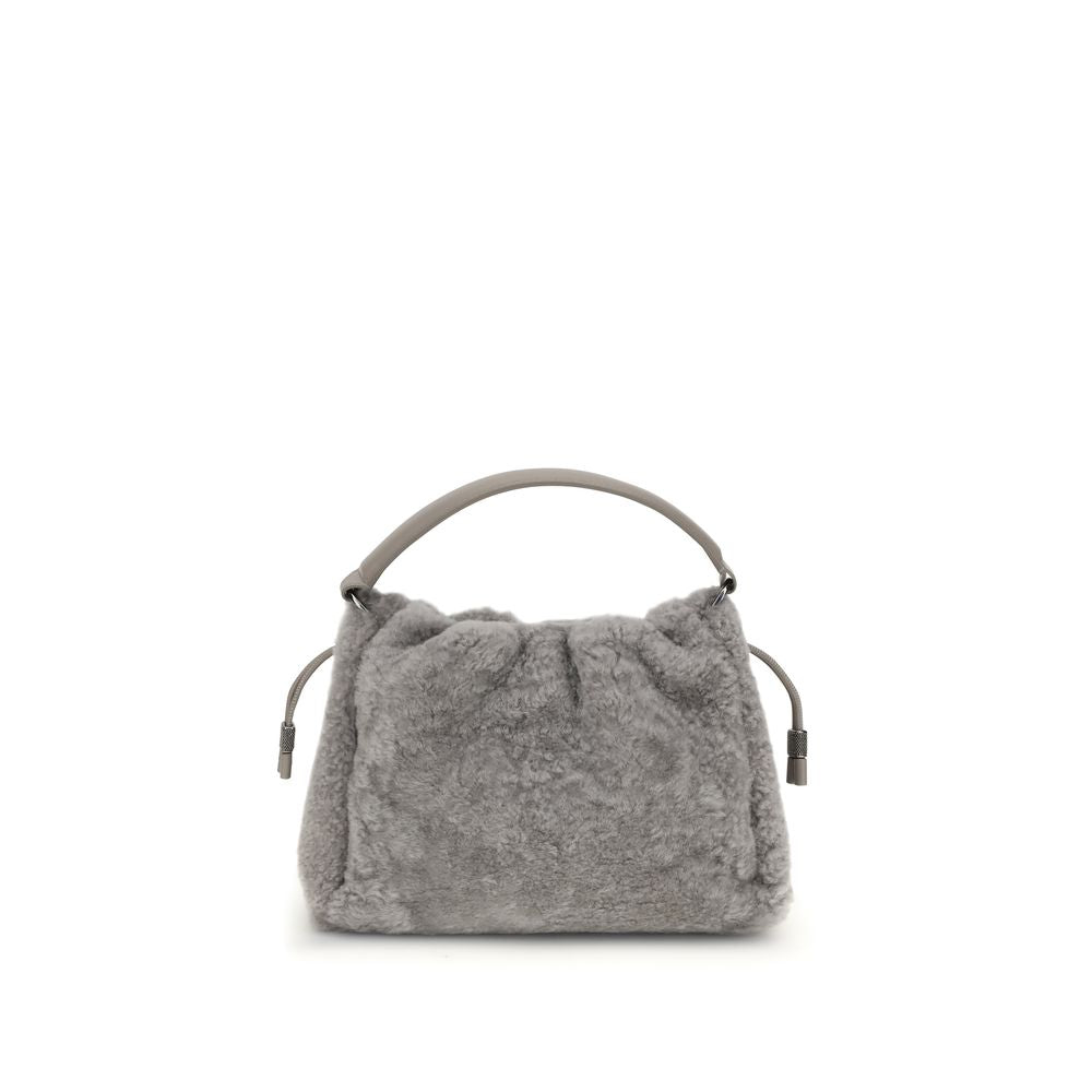 Brunello Cucinelli Kleine Mellow-Umhängetasche aus Shearling