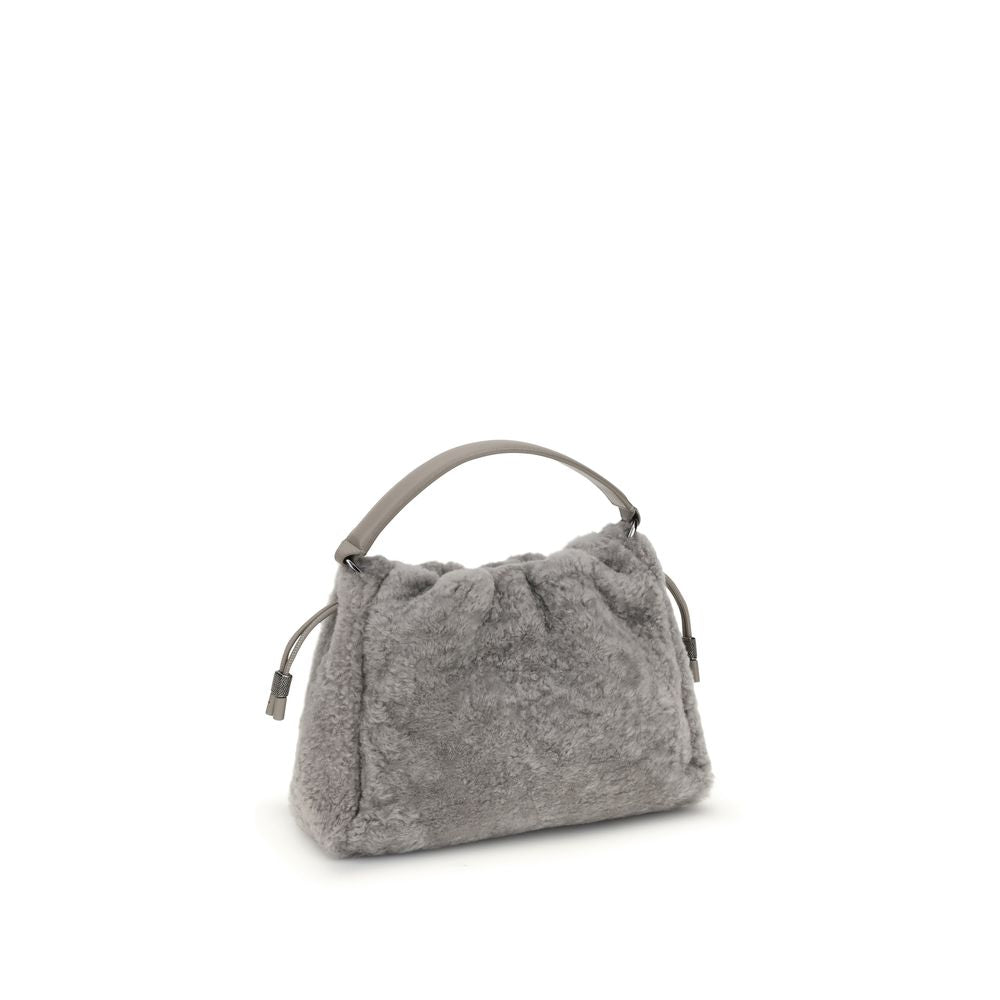 Brunello Cucinelli Kleine Mellow-Umhängetasche aus Shearling