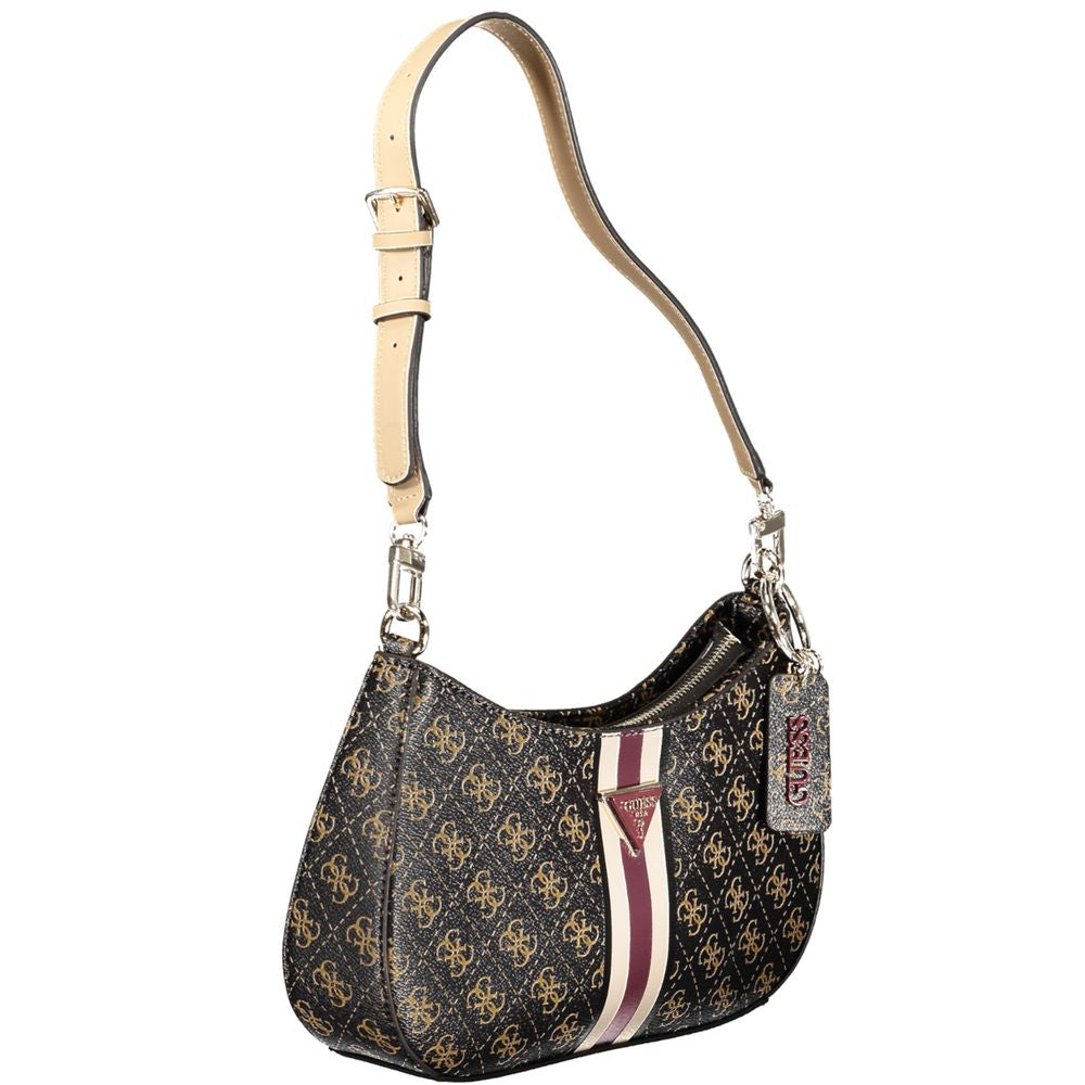 Guess Jeans Braune Polyethylen-Handtasche