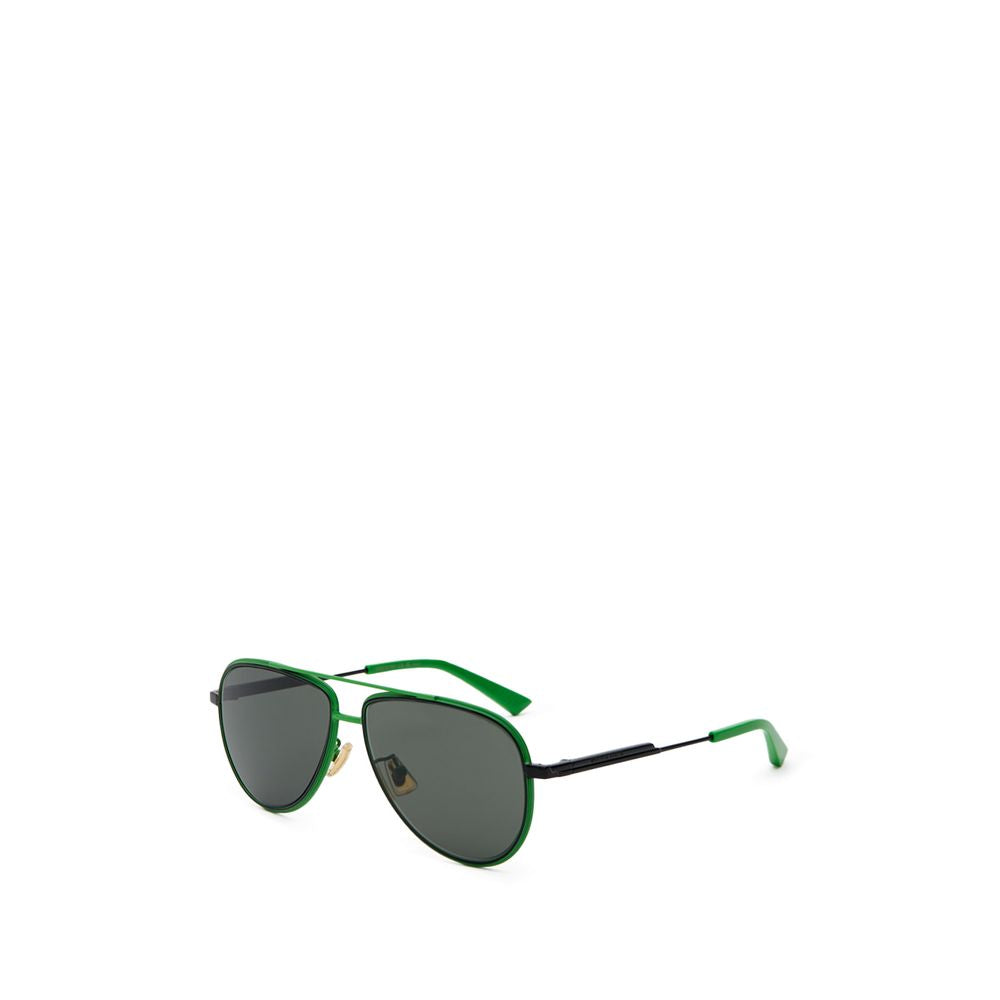 Bottega Veneta Grüne Metall-Sonnenbrille