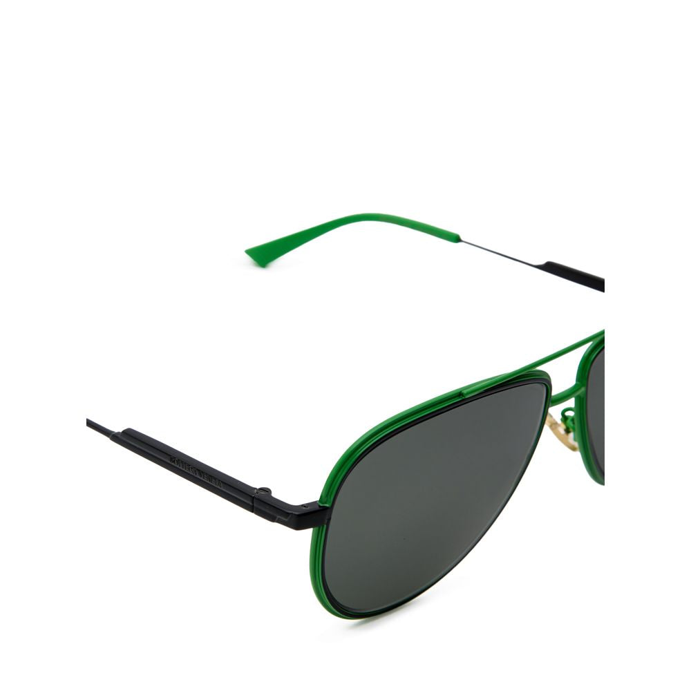 Bottega Veneta Grüne Metall-Sonnenbrille