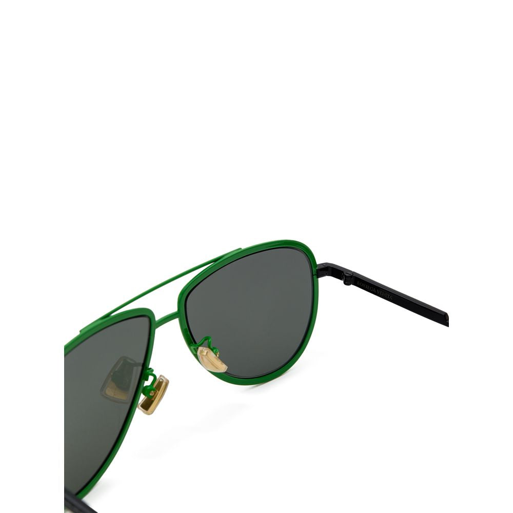 Bottega Veneta Grüne Metall-Sonnenbrille