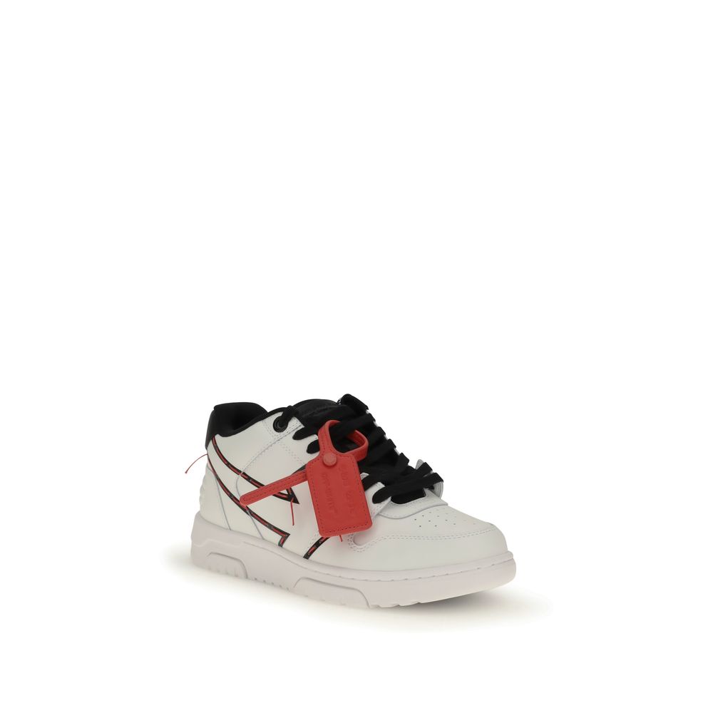 Off-White Genähte Pfeil-Sneakers