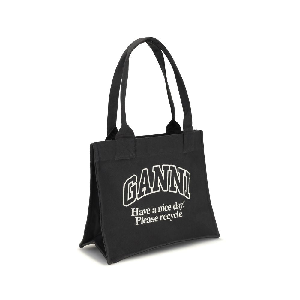Ganni Logo Canvas Tragetasche