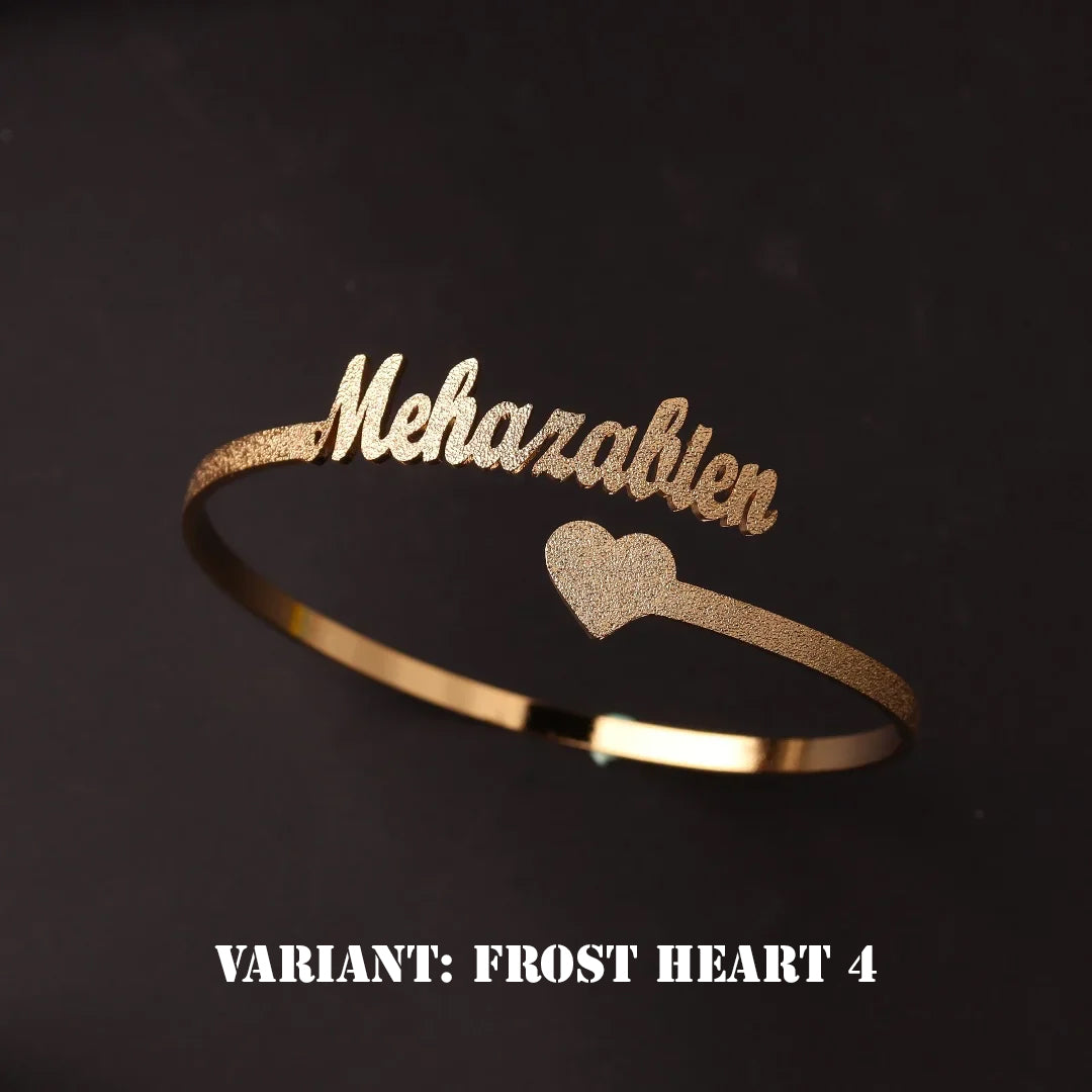 Luxus Personalisiertes Namensarmband – Einzigartig handgefertigtes Bangle in Gold, Silber oder Roségold – Dein individuelles Schmuckstück- perfektes Geschenk