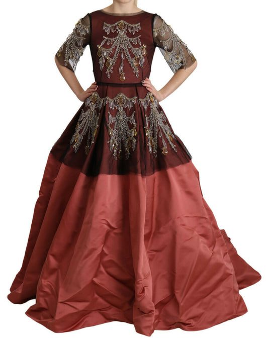 Dolce & Gabbana Kristall-Kronleuchter Seide Prinzessin Kleid Kleid