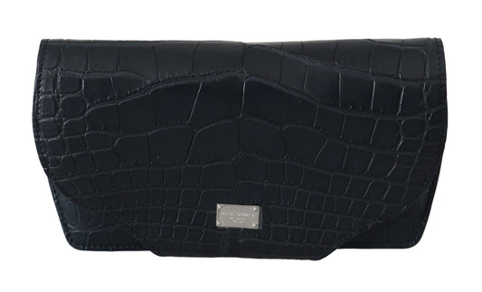 Dolce & Gabbana Blaues Krokodil Brillenetui Sonnenbrille Hülle Etui
