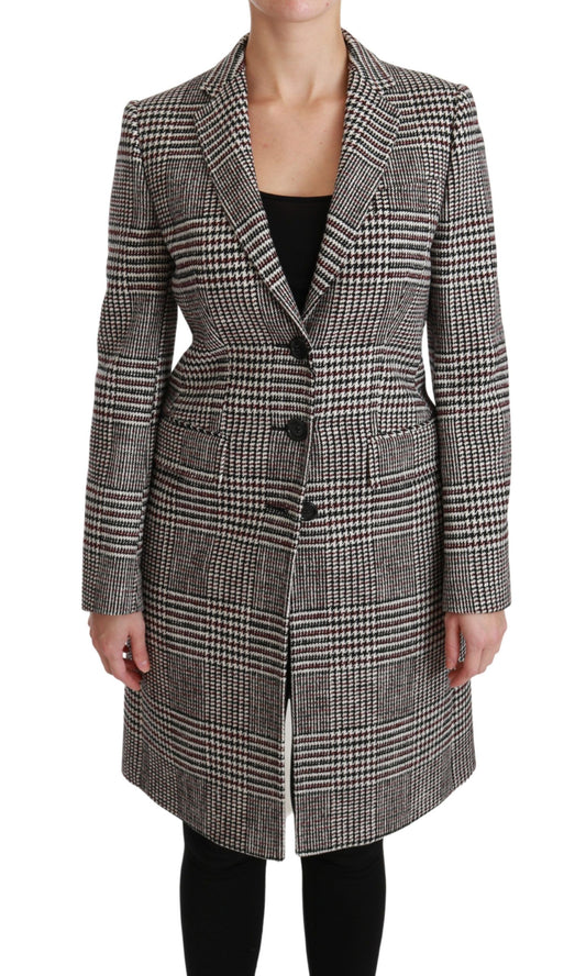 Dolce & Gabbana Multicolor Trench Knielange Jacke Mantel