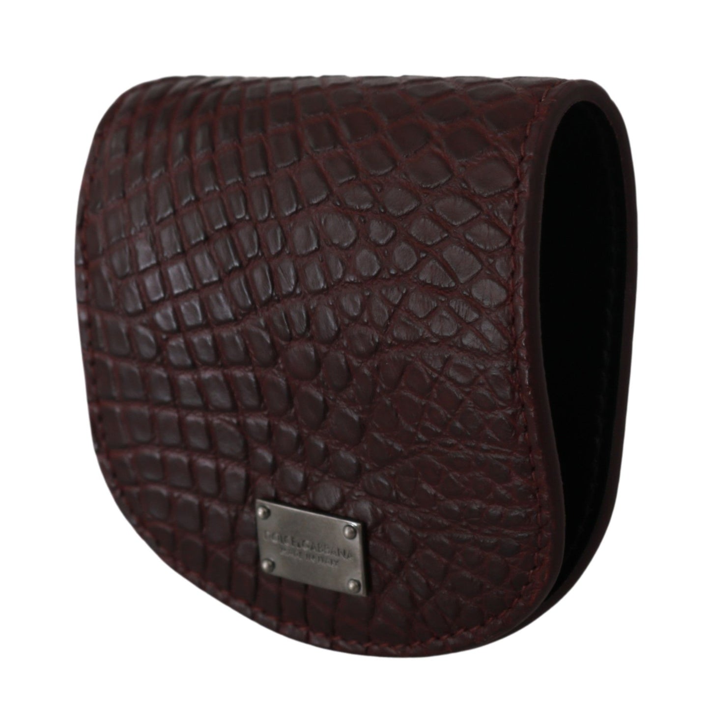 Dolce & Gabbana Brauner Exotenhaut-Taschenkondom-Etui-Halter