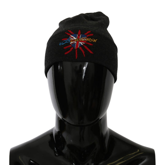 Dolce & Gabbana Graue #DGLovesLondon Beanie Mütze